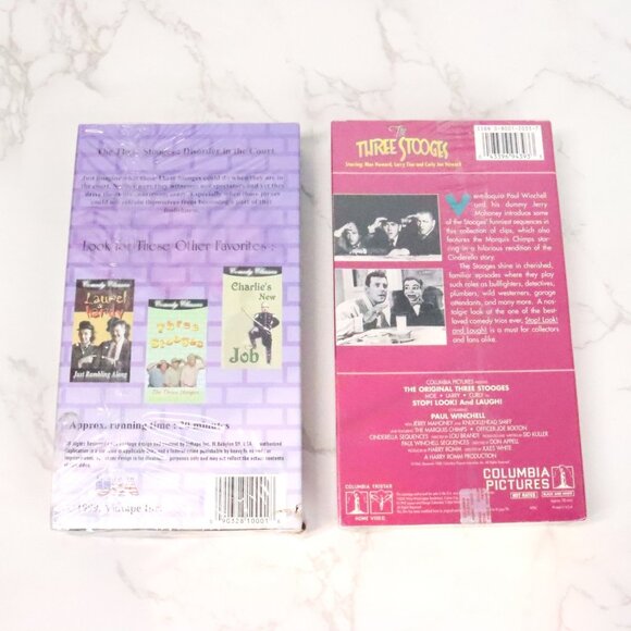 8pc Vintage 90s VHS Tape Mixed Movie Bundle Lot - Stooges, Harry Potter, NBA - Picture 5 of 11